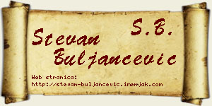Stevan Buljančević vizit kartica